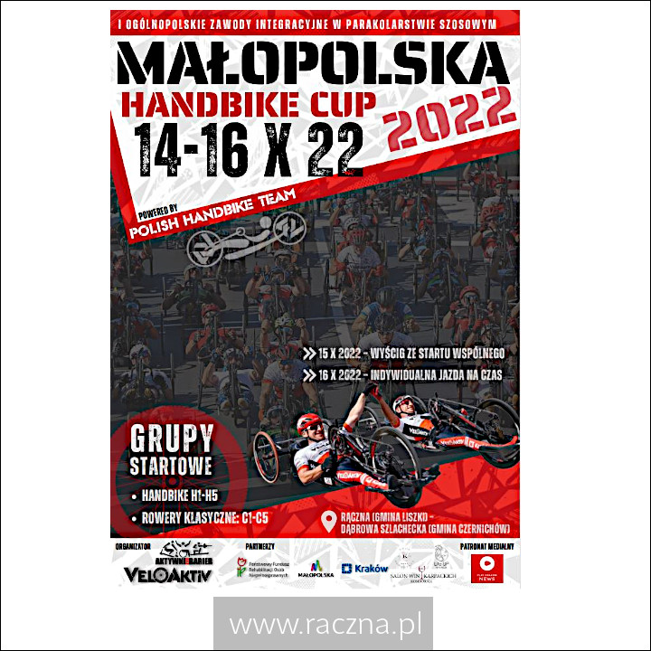 Małopolska Handbike Cup - Rączna 2022 - plakat