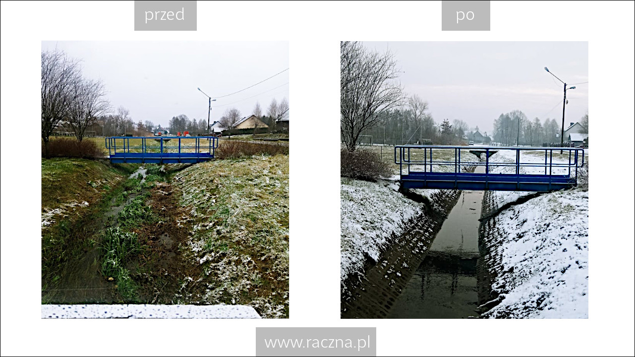 Prace na potoku Rącznianka - grudzień 2021 - zdjęcie nr 1