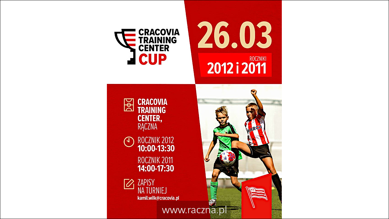 Turniej Cracovia Training Center Cup - 26.03.2023 - roczniki 2011 i 2012 - plakat